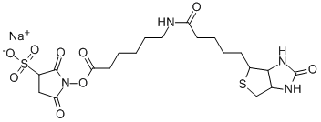 BIOTINAMIDOHEXANOIC ACID 3-SULFO-N-HYDROXYSUCCINIMIDE ESTER SODIUM SALT CAS#: 191671-46-2