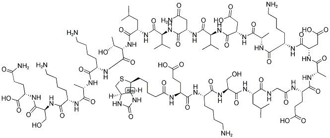 BIOTINYL-GLU-LYS-SER-LEU-GLY-GLU-ALA-ASP-LYS-ALA-ASP-VAL-ASN-VAL-LEU-THR-LYS-ALA-LYS-SER-GLN-OH CAS#: 198342-22-2