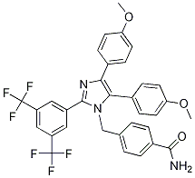 BenzaMide, 4-[[2-[3,5-bis(trifluoroMethyl)phenyl]-4,5-bis(4-Methoxyphenyl)-1H-iMidazol-1-yl]Methyl]- CAS#: 1054543-47-3