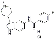 BenzaMide, 4-fluoro-N-[3-(1-Methyl-4-piperidinyl)-1H-indol-5-yl]-, Monohydrochloride CAS#: 199673-74-0