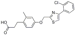 Benzenepropanoic acid, 4-[[4-(2-chlorophenyl)-2-thiazolyl]methoxy]-2-methyl- CAS#: 1050506-87-0