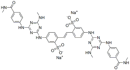 Benzenesulfonic acid, 2,2-(1E)-1,2-ethenediylbis5-4-(methylamino)-6-4-(methylamino)carbonylphenylamino-1,3,5-triazin-2-ylamino-, disodium salt CAS#: 180850-95-7