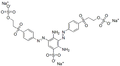 Benzenesulfonic acid, 2,4-diamino-3,5-bis4-2-(sulfooxy)ethylsulfonylphenylazo-, sodium salt CAS#: 182926-41-6