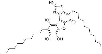 Benzofuro[3,2-e]benzothiazol-5(2H)-one,  7,8,10-trihydroxy-2-imino-4,9-diundecyl- CAS#: 185418-50-2