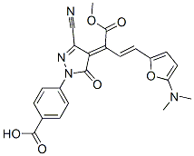 Benzoic  acid,  4-[3-cyano-4-[3-[5-(dimethylamino)-2-furanyl]-1-(methoxycarbonyl)-2-propenylidene]-4,5-dihydro-5-oxo-1H-pyrazol-1-yl]-  (9CI) CAS#: 196929-24-5