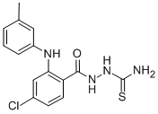 Benzoic acid, 4-chloro-2-((3-methylphenyl)amino)-, 2-(aminothioxomethy l)hydrazide CAS#: 195370-34-4