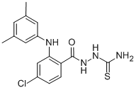 Benzoic acid, 4-chloro-2-((3,5-dimethylphenyl)amino)-, 2-(aminothioxom ethyl)hydrazide CAS#: 195370-39-9