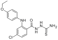 Benzoic acid, 4-chloro-2-((4-ethoxyphenyl)amino)-, 2-(aminothioxomethy l)hydrazide CAS#: 195370-40-2