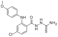 Benzoic acid, 4-chloro-2-((4-methoxyphenyl)amino)-, 2-(aminothioxometh yl)hydrazide CAS#: 195370-37-7