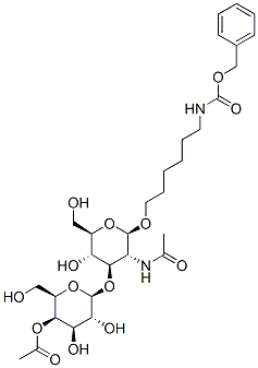 Carbamic acid, 6-2-(acetylamino)-3-O-(4-O-acetyl-.beta.-D-galactopyranosyl)-2-deoxy-.beta.-D-glucopyranosyloxyhexyl-, phenylmethyl ester CAS#: 184294-00-6