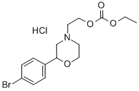 Carbonic acid, 2-(2-(4-bromophenyl)-4-morpholinyl)ethyl ethyl ester, h ydrochloride CAS#: 185759-08-4