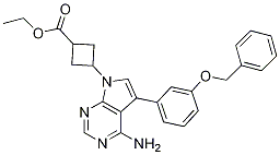 Cyclobutanecarboxylic acid, 3-[4-aMino-5-[3-(phenylMethoxy)phenyl]-7H-pyrrolo[2,3-d]pyriMidin-7-yl]-, ethyl ester CAS#: 194788-04-0