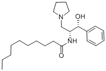 Decanamide, N-[(1R,2R)-2-hydroxy-2-phenyl-1-(1-pyrrolidinylmethyl)ethyl]- CAS#: 193545-89-0