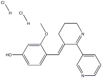 (E)-3-Methoxy-4-((2-(pyridin-3-yl)-5,6-dihydropyridin-3(4H)-ylidene)Methyl)phenol dihydrochloride CAS#: 185247-71-6