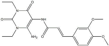 (E)-N-(6-aMino-1,3-diethyl-2,4-dioxo-1,2,3,4-tetrahydropyriMidin-5-yl)-3-(3,4-diMethoxyphenyl)acrylaMide CAS#: 187393-68-6