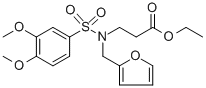 ETHYL 3-[[(3,4-DIMETHOXYPHENYL)SULFONYL](2-FURYLMETHYL)AMINO]PROPANOATE CAS#: 185300-64-5