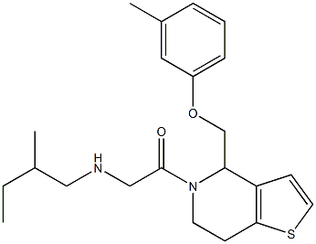 Ethanone, 1-[6,7-dihydro-4-[(3-Methylphenoxy)Methyl]thieno[3,2-c]pyridin-5(4H)-yl]-2-[(2-Methylbutyl)aMino]- CAS#: 1043797-53-0