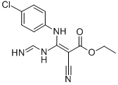 Ethyl 3-((4-chlorophenyl)amino)-2-cyano-3-((iminomethyl)amino)-2-prope noate CAS#: 189109-01-1