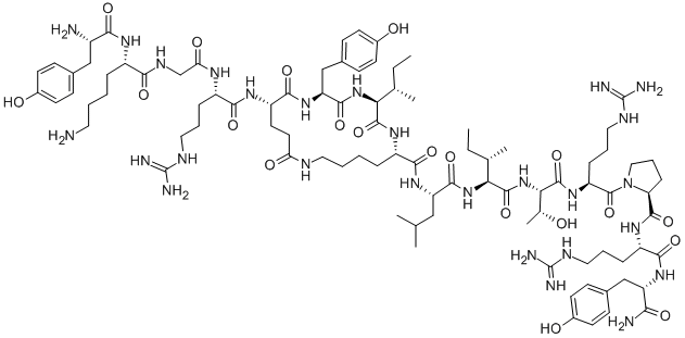 H-TYR-LYS-GLY-ARG-CYCLO(-GLU-TYR-ILE-LYS)-LEU-ILE-THR-ARG-PRO-ARG-TYR-NH2 CAS#: 185032-24-0