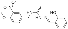 Hydrazinecarbothioamide, 2-((2-hydroxyphenyl)methylene)-N-((4-methoxy- 3-nitrophenyl)methyl)- CAS#: 186453-57-6