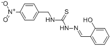 Hydrazinecarbothioamide, 2-((2-hydroxyphenyl)methylene)-N-((4-nitrophe nyl)methyl)- CAS#: 186453-54-3
