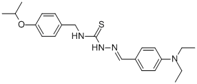 Hydrazinecarbothioamide, 2-((4-(diethylamino)phenyl)methylene)-N-((4-( 1-methylethoxy)phenyl)methyl)- CAS#: 186453-62-3