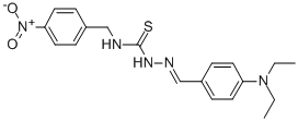 Hydrazinecarbothioamide, 2-((4-(diethylamino)phenyl)methylene)-N-((4-n itrophenyl)methyl)- CAS#: 186453-65-6