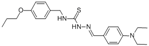 Hydrazinecarbothioamide, 2-((4-(diethylamino)phenyl)methylene)-N-((4-p ropoxyphenyl)methyl)- CAS#: 186453-61-2