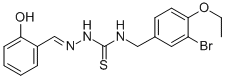 Hydrazinecarbothioamide, N-((3-bromo-4-ethoxyphenyl)methyl)-2-((2-hydr oxyphenyl)methylene)- CAS#: 186453-56-5