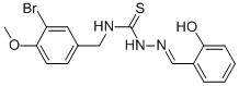 Hydrazinecarbothioamide, N-((3-bromo-4-methoxyphenyl)methyl)-2-((2-hyd roxyphenyl)methylene)- CAS#: 186453-55-4