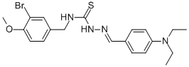 Hydrazinecarbothioamide, N-((3-bromo-4-methoxyphenyl)methyl)-2-((4-(di ethylamino)phenyl)methylene)- CAS#: 186453-66-7