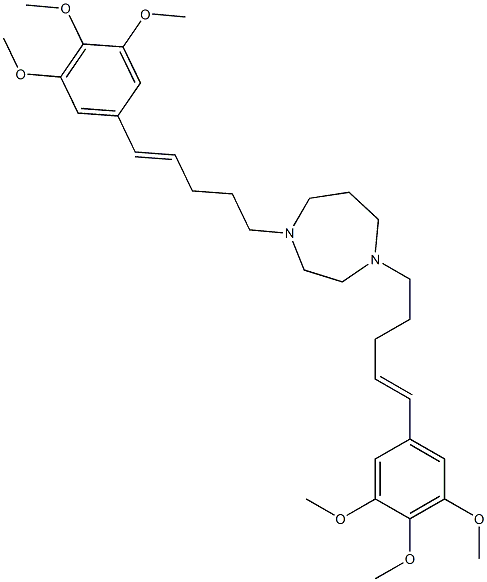 K-7174, 1,4-Bis[5-(3,4,5-triMethoxyphenyl)-4(E)-pentenyl]hexahydro-1H-1,4-diazepine CAS#: 191089-60-8