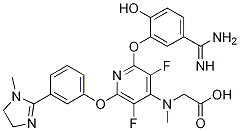 N-[2-[5-(Aminoiminomethyl)-2-hydroxyphenoxy]-6-[3-(4,5-dihydro-1-methyl-1H-imidazol-2-yl)phenoxy]-3,5-difluoro-4-pyridinyl]-N-methylglycine CAS#: 183305-24-0
