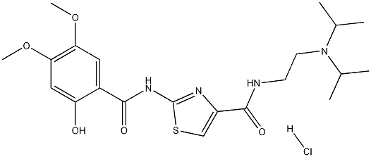 N-[2-[Bis(1-methylethyl)amino]ethyl]-2-[(2-hydroxy-4,5-dimethoxybenzoyl)amino]-4-thiazolecarboxamide hydrochloride CAS#: 185104-11-4