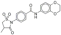 N-(2,3-Dihydro-1,4-benzodioxin-6-yl)-4-(4-Methyl-1,1-dioxido-3-oxo-2-isothiazolidinyl)benzaMide CAS#: 1011702-84-3
