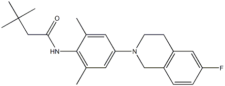 N-[4-(6-Fluoro-3,4-dihydro-2(1H)-isoquinolinyl)-2,6-dimethylphenyl]-3,3-dimethylbutanamide CAS#: 1009344-33-5