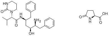 N-(4-Amino-1-benzyl-3-hydroxy-5-phenyl-pentyl)-3-methyl-2-(2-oxo-tetrahydro-pyrimidin-1-yl)-butyramide 5-oxopyrrolidine-2-carboxylic acid CAS#: 192726-06-0