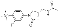 N-[(5S)-3-(3-Fluoro-4-trimethylstannanylphenyl)-2-oxo-oxazolidin-5-ylmethyl]acetamide CAS#: 188975-86-2