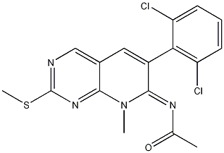N-[6-(2,6-Dichlorophenyl)-8-methyl-2-(methylthio)pyrido[2,3-d]pyrimidin-7(8H)-ylidene]acetamide CAS#: 185039-37-6