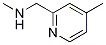 N-Methyl-1-(4-Methylpyridin-2-yl)MethanaMine CAS#: 1060804-82-1