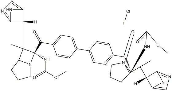N,N'-[[1,1'-Biphenyl]-4,4'-diylbis[1H-imidazole-5,2-diyl-(2S)-2,1-pyrrolidinediyl[(1S)-1-(1-methylethyl)-2-oxo-2,1-ethanediyl]]]biscarbamic acid dimethyl ester hydrochloride CAS#: 1009119-65-6