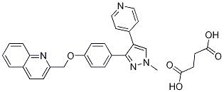 Quinoline, 2-[[4-[1-Methyl-4-(4-pyridinyl)-1H-pyrazol-3-yl]phenoxy]Methyl]- ,succinate salt CAS#: 1037309-45-7