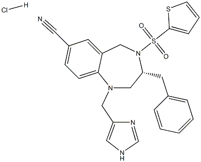 (R)-1-((1H-IMidazol-4-yl)Methyl)-3-benzyl-4-(thiophen-2-ylsulfonyl)-2,3,4,5-tetrahydro-1H-benzo[e][1,4]diazepine-7-carbonitrile hydrochloride CAS#: 195981-08-9