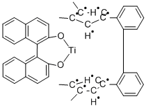 (R)-BIPHENYL-(3,4-DIMETHYL-1-CYCLOPENTADIENYL)-TITANIUM(IV)-(R)-1,1'-BINAPHTHYL-2 CAS#: 198573-86-3