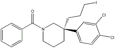 (S)-(3-(3,4-dichlorophenyl)-3-(3-iodopropyl)piperidin-1-yl)(phenyl)methanone CAS#: 188916-67-8