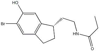 (S)-N-[2-(5-Bromo-2,3-dihydro-6-hydroxy-1H-inden-1-yl)ethyl]propanamide CAS#: 196597-84-9