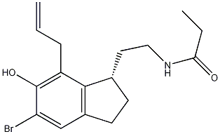 (S)-N-[2-[7-Allyl-5-bromo-2,3-dihydro-6-hydroxy-1H-inden-1-yl]ethyl]propanamide CAS#: 196597-86-1