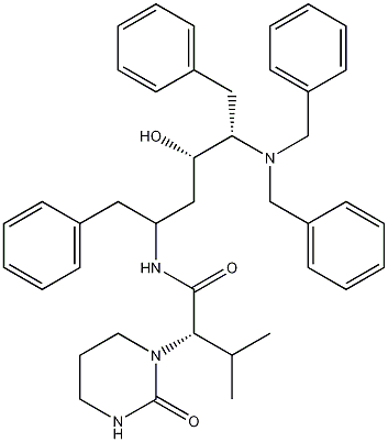 (S)-N-[(2S,4S,5S)-5-(Dibenzylamino)-4-hydroxy-1,6-diphenylhexan-2-yl]-3-methyl-2-(2-oxotetrahydropyrimidin-1(2H)-yl)butanamide CAS#: 192726-04-8