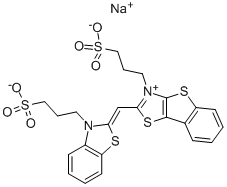SODIUM 3-(2-([3-(3-SULFONATOPROPYL)-1,3-BENZOTHIAZOL-2(3H)-YLIDENE]METHYL)[1]BENZOTHIENO[2,3-D][1,3]THIAZOL-3-IUM-3-YL)-1-PROPANESULFONATE CAS#: 183365-76-6