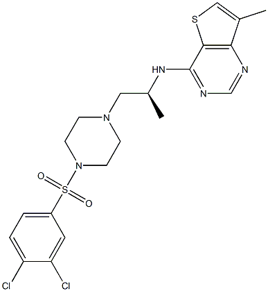 Thieno[3,2-d]pyriMidin-4-aMine, N-[(1S)-2-[4-[(3,4-dichlorophenyl)sulfonyl]-1-piperazinyl]-1-Methylethyl]-7-Methyl- CAS#: 1017606-66-4